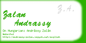 zalan andrassy business card