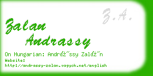 zalan andrassy business card